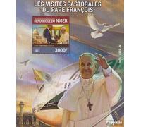 Prophila Collection Niger Block 497 (Completa. Problema.) MNH ** MNH 2015 Papa Francesco (Francobolli per i Collezionisti) Cristianesimo