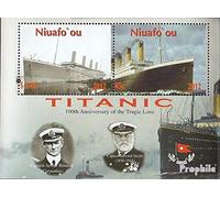 Prophila Collection Niuafo ou - Isola Block 43 (Completa Edizione) MNH ** MNH 2012 Titanic (Francobolli per i Collezionisti) Navigazione/Navi