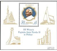 Prophila Collection Polonia Block 103 (Completa Edizione) MNH ** MNH 1987 Visita Papa John Paul II. (Francobolli per i Collezionisti) Cristianesimo