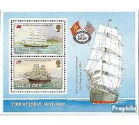 Prophila Collection Regno Unito - Isle di Uomo Block 10 (Completa Edizione) MNH ** MNH 1988 Barche a Vela (Francobolli per i Collezionisti) Navigazione/Navi