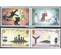 Prophila Collection Regno Unito - Jersey 253-256 Coppie (Completa Edizione) MNH ** MNH 1981 Folklore (Francobolli per i Collezionisti) Cultura