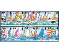 Prophila Collection Regno Unito - Jersey 831-840 Cinque Strisce (Completa Edizione) MNH ** MNH 1998 Vela (Francobolli per i Collezionisti) Navigazione/Navi
