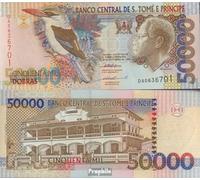 Prophila Collection Sao Tome E Principe Pick-No.: 68a Nuevo 1996 50.000 Dobras (Banconote per Collezionisti - nessun Mezzo di pagamento) Uccelli