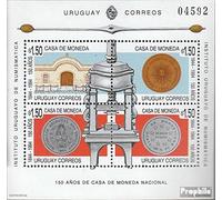 Prophila Collection Uruguay Block 65 (Completa Edizione) MNH ** MNH 1994 Stato Menta (Francobolli per i Collezionisti) Monete e Banconote sul Francobollo