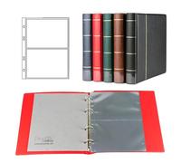 Prophila Kobra Album per cartolina con 20 copertine per 40 cartoline rosso