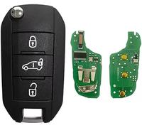 ProPlip - Chiave completa con elettronica a programmare, compatibile con Berlingo Jumpy SpaceTourer 208 308 508 2008 Zafira C4 Proace Vivaro Combo 434MHz Telecomando Vergine