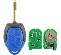 ProPlip - Chiave completa con elettronica a programmare, compatibile con Ford Transit 3 pulsanti blu 434MHz 4D63 telecomando Vergine