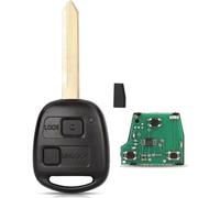 ProPlip - Chiave completa con elettronica a programmare, compatibile con Toyota Corolla Yaris Avensis 434 MHz, transponder 4C 2 pulsanti lama Toy47 telecomando vergine