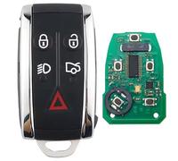 ProPlip - Chiave completa con elettronica da programmare, compatibile con Jaguar S-Type X-Type XF XK XFR XKR XJ8 XK8 5 pulsanti 434MHz FSK Telecomando Vergine
