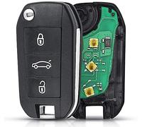ProPlip - Chiave completa con elettronica da programmare, compatibile con Peugeot 3 pulsanti 2008 3008 308 5008 508 434 MHz, telecomando vergine