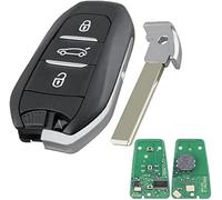 ProPlip Chiave completa con elettronica da programmare per 308 508 2008 3008 5008 C4 C4 Picasso Grand Picasso Lama scanalata HU83 3 Pulsanti Baule 434Mhz Custodia telecomando..