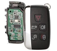ProPlip Chiave completa con programmazione elettronica compatibile con Jaguar f-Pace, Land Rover LR4, Range Rover Sport, Evoque 5 pulsanti PCF7953 433MHz TELECOMANDO Vergine