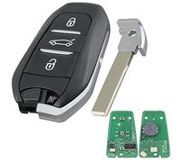 ProPlip - Chiave elettronica da programmare per 308 508 2008 3008 5008 C4 C4 Picasso Grand Picasso con lama scanalata HU83 3 pulsanti Baule 434Mhz