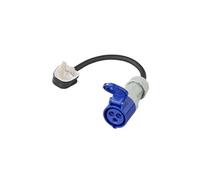 ProPlus Cavo Adattatore 40 cm, 3 x 2,5 mm², Spina UK a CEE | Connettore CEE industriale IEC 60309 - Spina BS1363 - Cavo flessibile nero da 40 cm