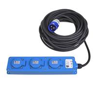 ProPlus Ciabatta elettrica CEE a 3 prese, 20 m (2 x Schuko + 1 x 2 USB)