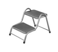 ProPlus Doppio Passo Heavy Duty per roulotte/Camper | Struttura in acciaio con gradini antiscivolo da 38x26 cm. Ideale per l'accesso sicuro a camper, roulotte, furgoni e garage.