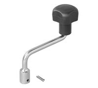 ProPlus Leva per ruota di supporto 48 mm manovella ruota di prua in acciaio, sistema a incastro, altezza 126 mm