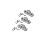 ProPlus Set di 3 Occhielli Orizzontali per Tendalino Camper e Roulotte, Staffe di Montaggio in Metallo per Barre del Tetto con 6 Viti in Acciaio Inox, Supporto Stabile e Permanente