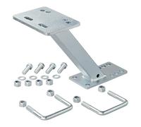 ProPlus Supporto per ruota di scorta per rimorchio con cerchi a 4/5 fori, pneumatici da 8-16 pollici, in acciaio zincato. Supporto per ruota di scorta per roulotte con materiale di fissaggio