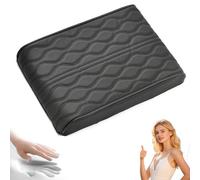 Proposition Memory Cotton Car Armrest Box Pad, Upgrade Universal Style Memory Cotton Car Armrest Box Pad, Leather Waterproof Center Console Cover, for Cars SUV Trucks (Black)