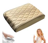 Proposition Memory Cotton Car Armrest Box Pad, Upgrade Universal Style Memory Cotton Car Armrest Box Pad, Leather Waterproof Center Console Cover, for Cars SUV Trucks (Khaki)