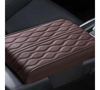 Proposition/Propostion Memory Cotton Car Armrest Box Pad, Auto Leather Waterproof Center Middle Console Cover Pad, Vehicle Memory Foam Armrest Seat Box Cushion Protecto (Brown,L)