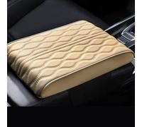 Proposition/Propostion Memory Cotton Car Armrest Box Pad, Auto Leather Waterproof Center Middle Console Cover Pad, Vehicle Memory Foam Armrest Seat Box Cushion Protecto (Beige,L)