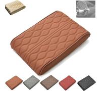 Proposition/Propostion Memory Cotton Car Armrest Box Pad, Auto Leather Waterproof Center Middle Console Cover Pad, Universal Style Sponge Car Armrest Box Pads, for Center Console (brown)