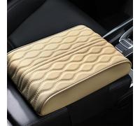Proposition/Propostion Memory Cotton Car Armrest Box Pad, Previousin Car Armrest Cover, Auto Leather Waterproof Center Middle Console Cover Pad, Soft Memory Foam Inner Pillow, Universal (Large,Beige)