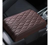 Proposition/Propostion Memory Cotton Car Armrest Box Pad, Previousin Car Armrest Cover, Auto Leather Waterproof Center Middle Console Cover Pad, Soft Memory Foam Inner Pillow, Universal (Small,Coffee)