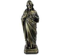 Proposte Religiose Statua del Sacro Cuore di Gesù in resina Color Bronzo - Cm 40 MADE IN ITALY