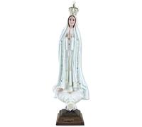 Proposte Religiose Statua della Madonna di Fatima in Resina Dipinta a Mano. Altezza cm 44