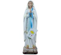 Proposte Religiose Statua della Madonna di Lourdes in Resina Dipinta a Mano - Cm 40