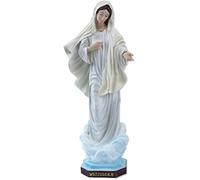 Proposte Religiose Statua della Madonna di Medjugorje in Resina. Altezza cm 30. Dipinta a Mano.