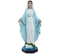 Proposte Religiose Statua della Madonna Immacolata o Miracolosa in Resina. Altezza cm 40. Dipinta a Mano.
