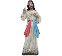 Proposte Religiose Statua di Gesù Misericordioso in Resina Dipinta a Mano - Cm 40 Made In Italy