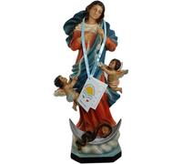 Proposte Religiose Statua di Maria che Scioglie i Nodi in Resina Vuota Dipinta a Mano - Cm 40 Made in Italy