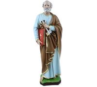 Proposte Religiose Statua di San Pietro Apostolo. Altezza cm 30. Dipinta a Mano.