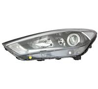PROPOSTEONLINE Fanale realizzato per Hyundai TUCSON 2015 Sinistro H7-H7-H7 alogeno c/Motore elett. c/Luce diurna Parabola nera 92101D7100