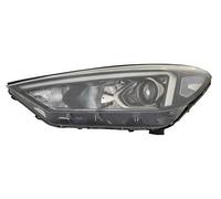 PROPOSTEONLINE Fanale realizzato per Hyundai TUCSON 2018 Sinistro H7-HB3 alogeno c/Motore elett. c/Luce diurna Parabola nera 92101D3600
