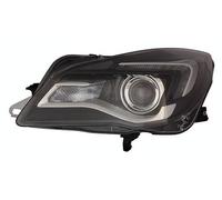PROPOSTEONLINE Fanale realizzato per Opel INSIGNIA 2013 Sinistro H1R2 a LED con Motore elettrico +Luce diurna a LED Parabola nera 13409906