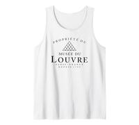 proprietà del Museo del Louvre Parigi Francia Alternate Black Print Canotta