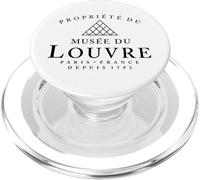 Proprietà del Museo del Louvre Parigi Francia Alternate Black Print PopSockets PopGrip per MagSafe