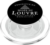 Proprietà del Museo del Louvre Parigi Francia Alternate White Print PopSockets PopGrip per MagSafe