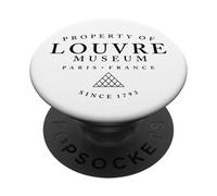 Proprietà del Museo del Louvre Parigi Francia Est. 1793 Stampa nera PopSockets PopGrip Adesivo