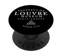 Proprietà del Museo del Louvre Parigi Francia Est. 1793 White Print PopSockets PopGrip Adesivo