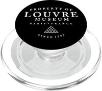 Proprietà del Museo del Louvre Parigi Francia Est. 1793 White Print PopSockets PopGrip per MagSafe