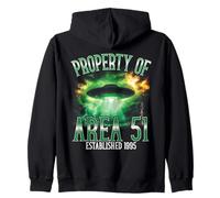 proprietà di Area 51 Alien UFO Felpa con Cappuccio