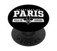 Proprietà di Parigi Città della Luce in francese PopSockets PopGrip Adesivo