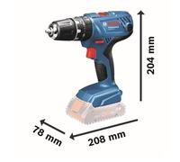 PROPRIETÀ DI PERCUSIONE Bosch Professional GSB 18V- 21 + 2 batterie 2.0AH + GAL 1820 LC